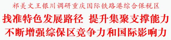 祁美文王银川调研重庆国际铁路港综合保税区找准特色发展路径提升集聚支撑能力不断增强综保区竞争力和国际影响力