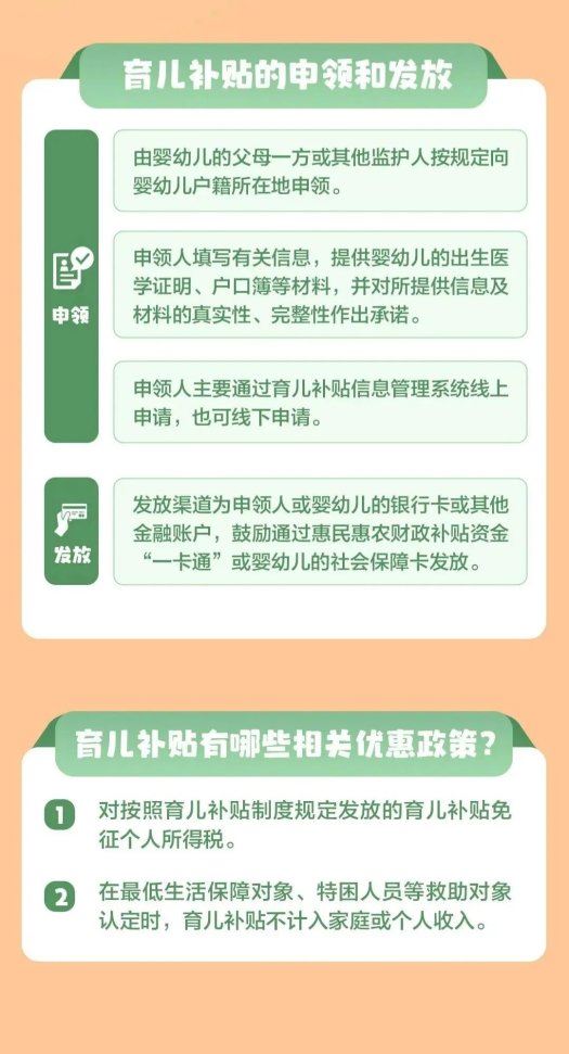 2026年育儿补贴，申领时间定了！